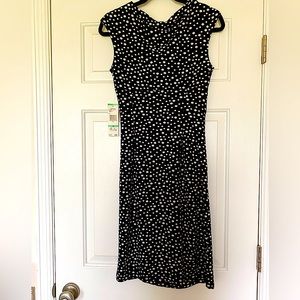 Brand New Evan Picone Black with White Polka Dot Dress Sz 8